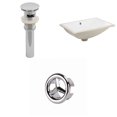 thumbnail image 1 of 20.75-in. W CSA Rectangle Bathroom Undermount Sink Set In White - Chrome Hardware - Overflow Drain Incl. AI-20685, 1 of 9