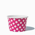 thumbnail image 2 of UNIQ 8 oz Pink Polka Dotty Ice Cream Cups - 1000/Case, 2 of 2