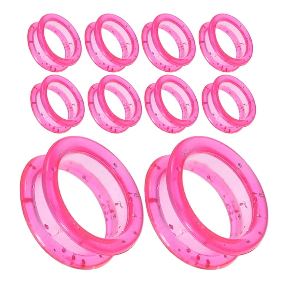 WRITWAA 20pcs Shear Grips Inserts Scissors Finger Rings Pink Silicone for Hairdressing