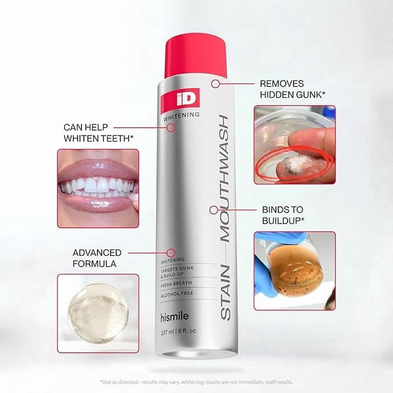 HiSmile iD Stain Whitening Mouthwash with Hydrogen Peroxide photo 3