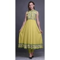 thumbnail image 2 of Bimba Medium Yellow Floral Anarkali Dress For Women Indian Ethnic Printed Kurti Long Kurta Party Dress XX-Large, 2 of 6
