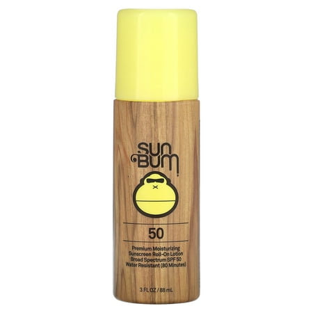 Premium Moisturizing Sunscreen Roll-On Lotion, SPF 50, 3 fl oz (88 ml), Sun Bum