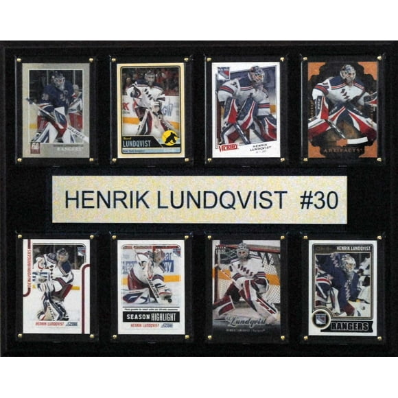 Placa coleccionable C&I de la NHL New York Rangers Henrik Lundqvist