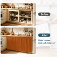 thumbnail image 3 of Burnt Orange Oven Skirt Curtain for Kitchen Decor 28"x35", Fall Autumn Thanksgiving Farmhouse Solid Color Self Adhesive Stove Curtains Skirt Cabinet Curtains for Bathroom Laundry Room, 3 of 8