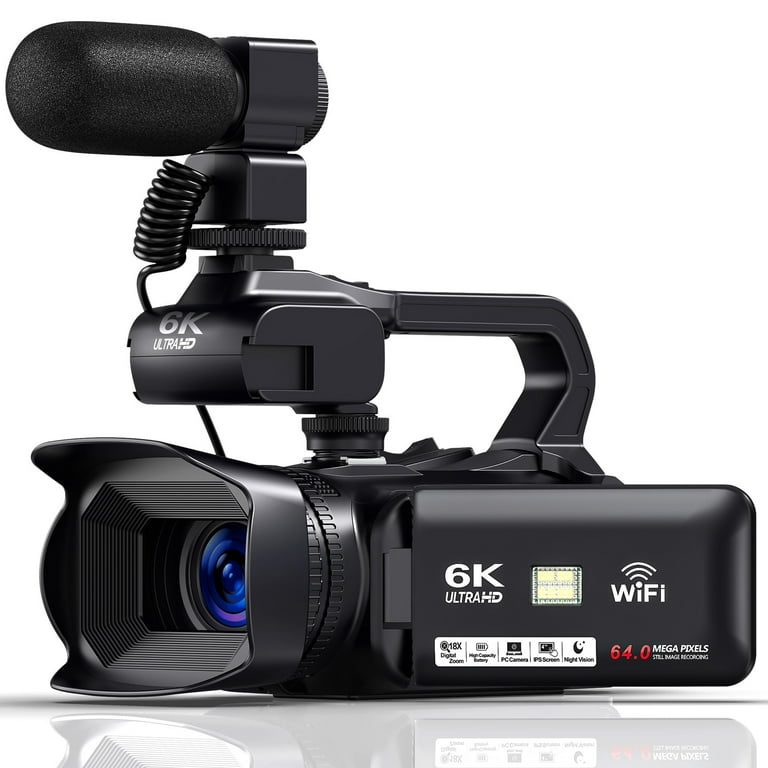 MARVUE 6K 64MP Camcorder, Infrared Night Vision, WiFi, 18X MARVUE 6K 64MP Camcorder, Infrared Night Vision, WiFi, 18X