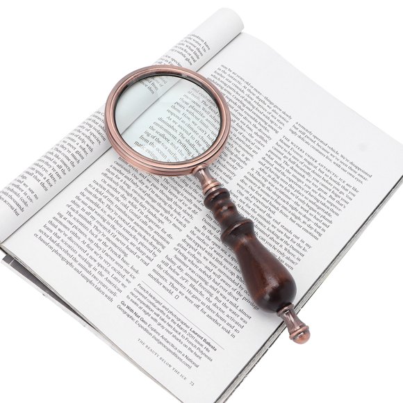 Handheld Magnifier, Portable Magnifying Glass Multipurpose 10X Ergonomic Non-Slip Hand Reading Magnifying Glass for Reading for Office for Home for Inspection