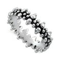 thumbnail image 1 of Stackable 925 Sterling Silver Oxidized Platinum Plated Pebbles Women Ring, 1 of 2