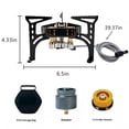 thumbnail image 3 of M altemura 6500W Portable Camping Stove, Folding Windproof Gas Burner with Electronic Ignition & 100cm Hose, Stainless Steel Backpacking Stove for Camping Hiking Outdoor Cooking, 3 of 10