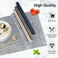 thumbnail image 3 of VCVCOO Placemats Set of 4, Vinyl/Plastic Woven Place Mats for Kitchen Table Indoor/Outdoor, Washable Placemat Wipeable Dining Table Mats Gray, 3 of 10