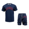 thumbnail image 4 of Afdoent Mens Two Piece Outfits Men's Suits Pocket Utility Outfit Short Sleeved T Shirt And Shorts Set Summer Events Lightweight Stretch Fabric Beach Clothes Comfortable, 4 of 4