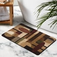 thumbnail image 3 of Transform Your Decor with Rockwood Collection's 20x32 inch Bathroom Rug. Featuring Modern Geometric Patchwork for Bedroom, Office, Living Room, Entryway. Great for Hardwood Floors., 3 of 5