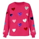 thumbnail image 4 of TaTaai Women's Oversized Crew Neck Heart Print Long-Sleeve Sweatshirt, Valentine's Day Thanksgiving Gift, Casual Fall Winter Spring Top Gift, 4 of 8
