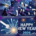 thumbnail image 4 of Firework Design Happy New Year Banner Star Pattern New Year Display Candle Colorful Style 2026 Backdrop for New Year Party Holiday Celebration Indoor Decoration, 4 of 9