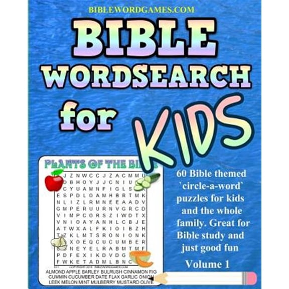 Pre-Owned Kids Bible Word Search Puzzles Volume 1: 60 Bible themed word search (circle-a-word) puzzles on Bible characters. places, and events Paperback