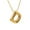 D, variant on Bubble Letter Necklace Gold Plated Balloon Initial Pendant with Bead Chain Dainty Jewelry Gift for Women (E)