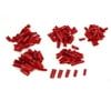 Unique Bargains Women Red Plastic DIY False Nail Art Decal Stickers Tip Decoration 250 Pcs