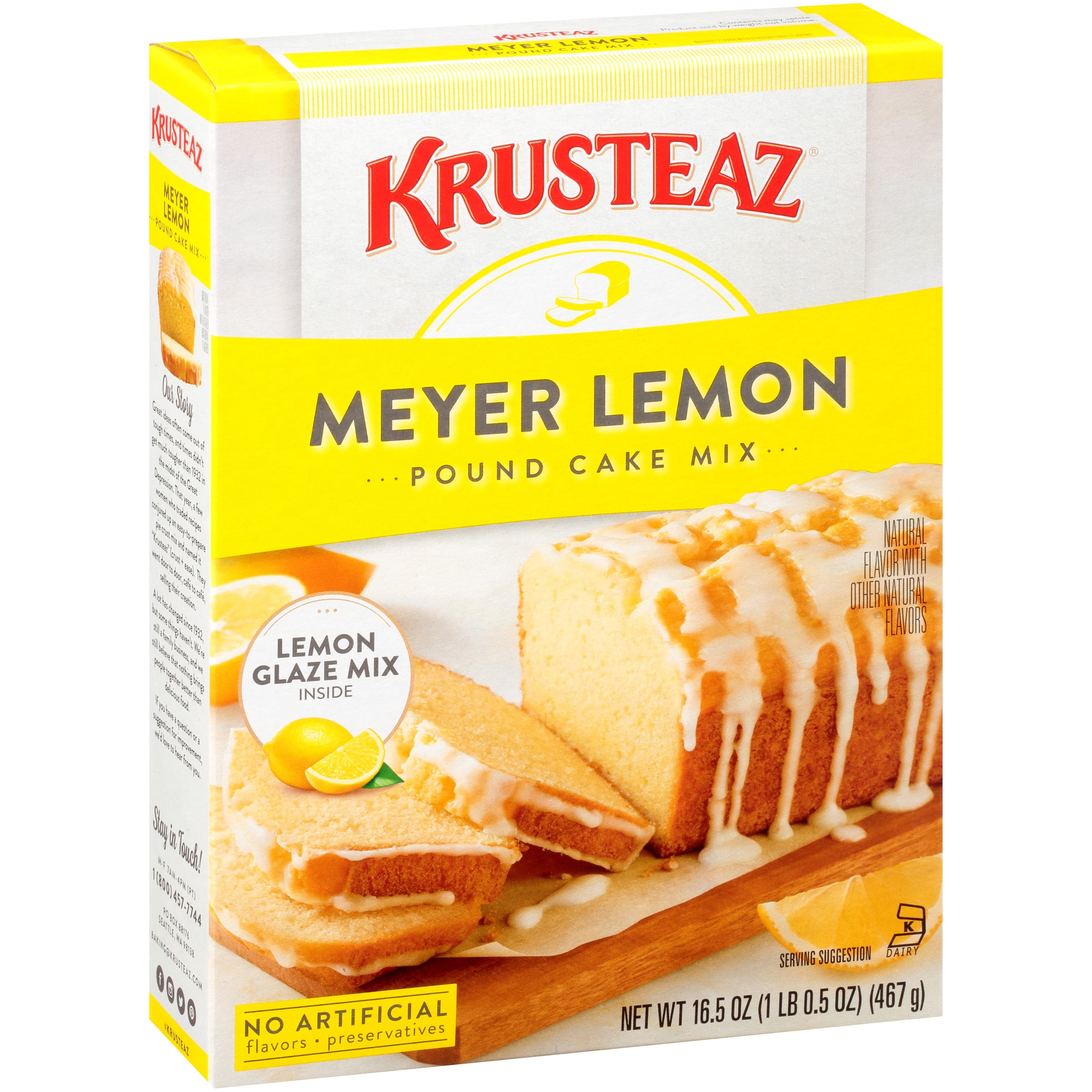 Krusteaz® Meyer Lemon Pound Cake Mix 16.5 oz. Box