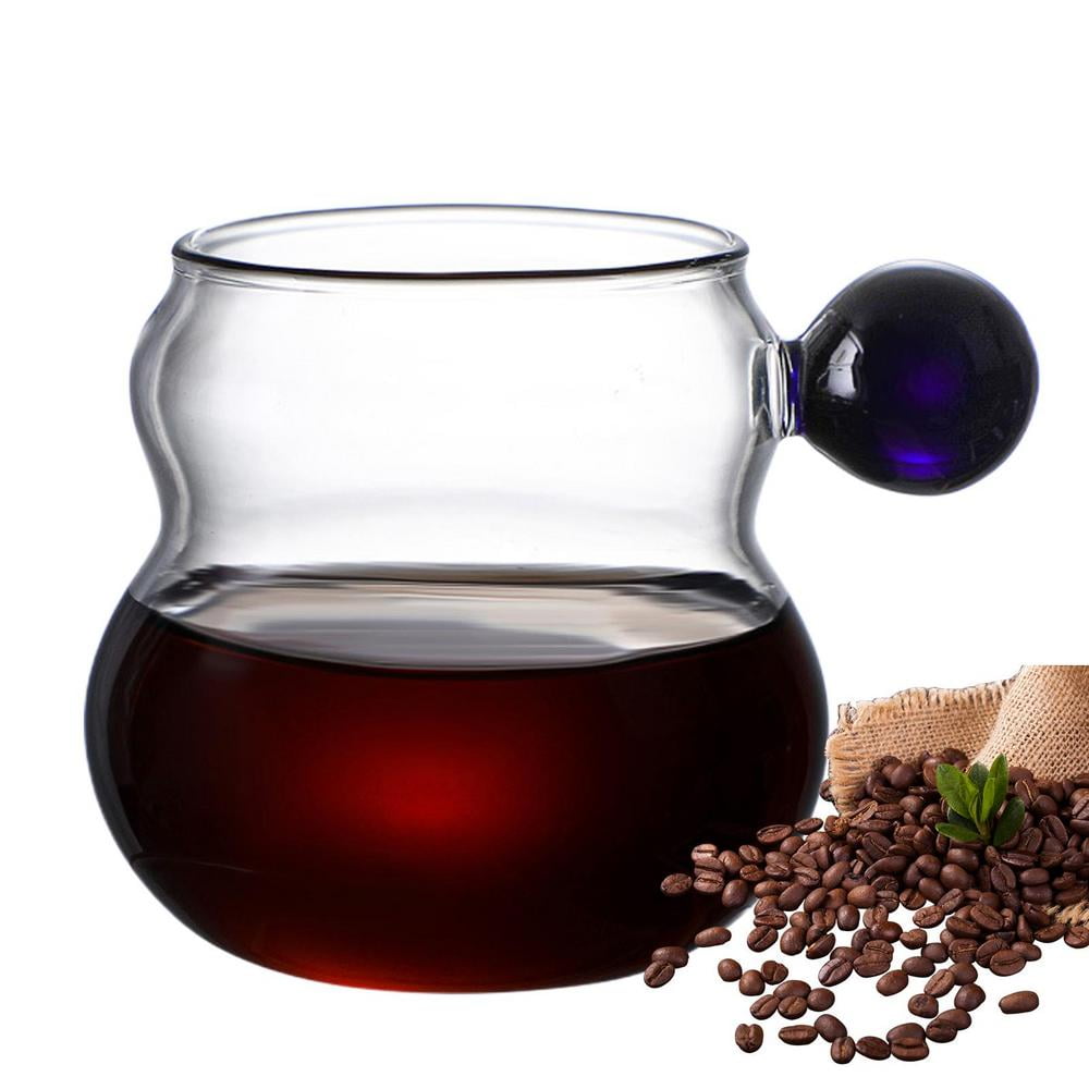 Tohuu Glass Mugs for Hot Beverages Clear Espresso Cups with Handles Hot