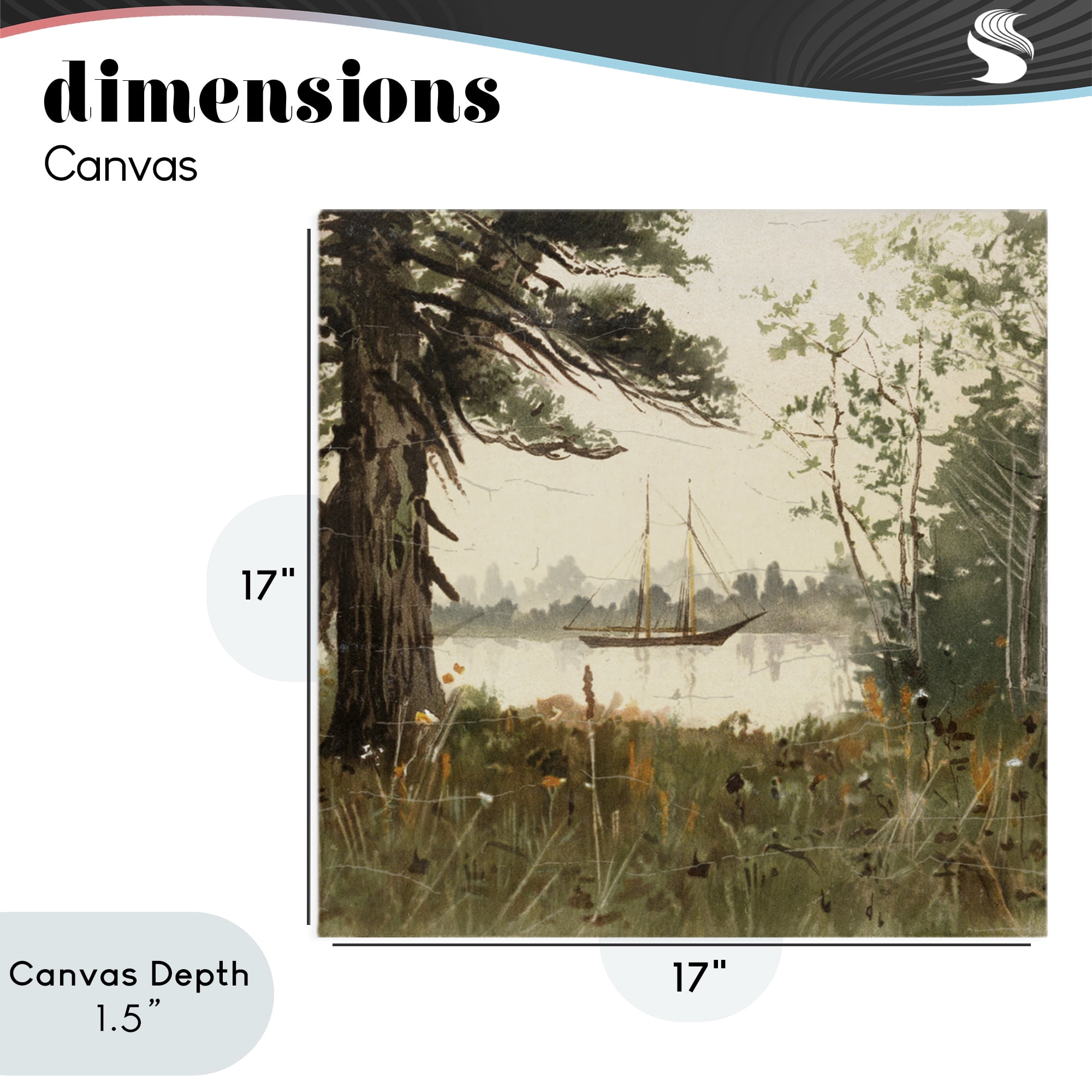 Stupell Industries Boating View Through Trees Canvas Wall Art, design by Lula Bijoux & co.