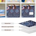 thumbnail image 4 of Yayeee Foldable Storage Basket for Shelves Waterproof Cloth Bins with Handles, Blue Fireworks Pattern, 4 of 7