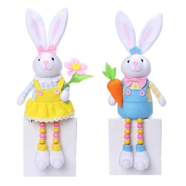 piezas de decoraciones de gnomos de Pascua, gnomos de conejo de Pascua de peluche, muñecos de peluche de gnomos de conejo, regalos para el nivel como se muestra, como se muestra