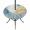 Gold, Cream, Taupe, variant on Round Outdoor Tablecloth with Umbrella Hole and Zipper, Orange Green Blue Palm Leaves Tablecloth with Elastic Waterproof, Summer Tropical Botanical Patio Table Covers for 36" - 44" Pool Tables
