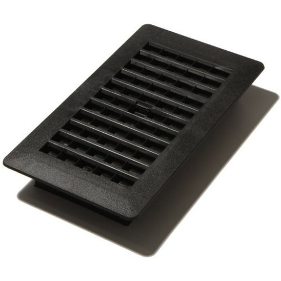 Decor Grates PL408-BLK 4-Inch by 8-Inch Plastic Floor Register, Black