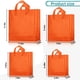 thumbnail image 2 of Bolsas de regalo Weewooday de plástico esmerilado con asas, 100 unidades, color naranja, 2 of 7
