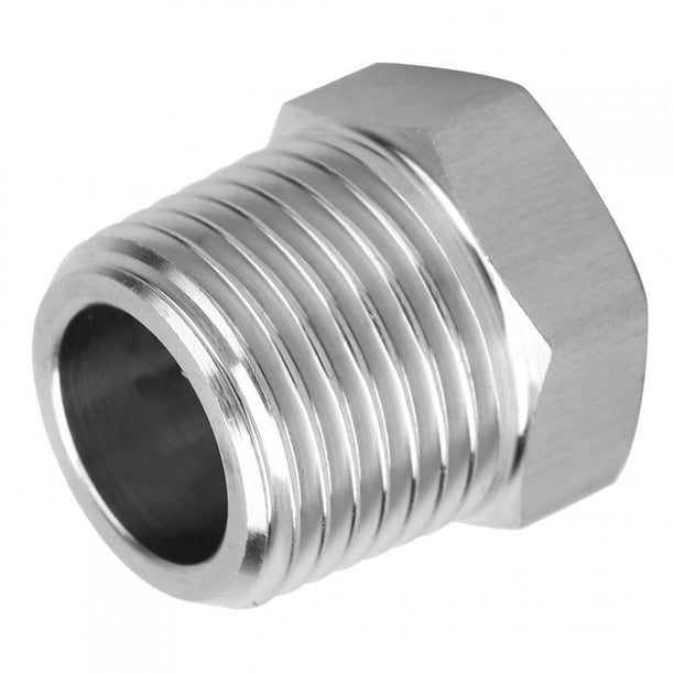 Adaptador macho hembra de rosca BSP de 2 piezas, reductor de ajuste de tubería, medidor de presión neumático, junta de tubería de agua de 1/2-3/8