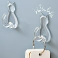 thumbnail image 4 of 2 Pcs Crochet en Forme d'Animal en ABS Sans Perçage Décoratif Autocollant de Remplacement Style Simple Porte-Clés de Salle de Bain Transparent, 4 of 9