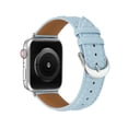 thumbnail image 5 of Watch Band Compatible for Apple Watch 41mm 40mm 38mm Women Girls Replaceable Heart Pattern PU Leather Smartwatch Straps for iWatch Series SE 9 8 7 6 5 4 3 2 1, Blue, 5 of 6