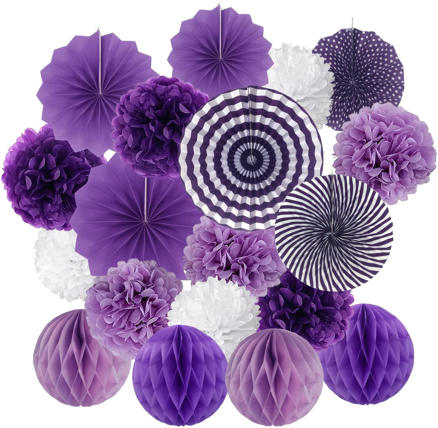 6pcs Tissue Paper Honeycomb Balls  Paper Flower Ball Birthday Decoration Wedding 