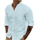 thumbnail image 2 of pstuiky camisas de manga larga para hombre, Camisa de negocios informal de manga larga con botones y cuello vuelto de color entero para hombre tops de invierno para hombre m, 2 of 6