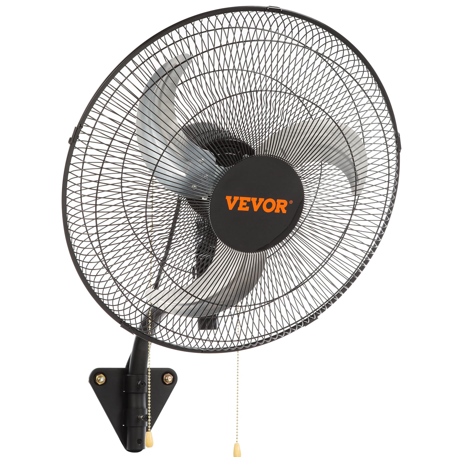 VEVOR Wall Mount Fan, 18 Inch, 3-speed High Velocity Max. 4000 CFM Oscillating Industrial Wall Fan, Commercial or Residential for Warehouse, Greenhouse, Workshop, Patio, Basement, Black, ETL Listed