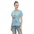 thumbnail image 4 of T-Shirt Basique à Manches Courtes pour Femmes Sailor Moon Lièvre Lunaire, 4 of 6