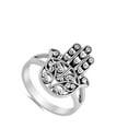 thumbnail image 4 of Filigree Hand of God Hamsa Ring .925 Sterling Silver Heart Jewelry Female Male Unisex Size 7, 4 of 4