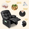 thumbnail image 5 of Infans Kids Youth Recliner Chair PU Leather w/Cup Holders & Side Pockets Black, 5 of 7