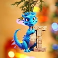 thumbnail image 3 of Dmlowu 26 Letter Christmas Tree Ornaments - Christmas Dragon Ornaments for Xmas Tree, Lightweight Sturdy Christmas Decorations Pendant for Holiday Party, DIY Hanging Decor Dragon, Blue, 3 of 3