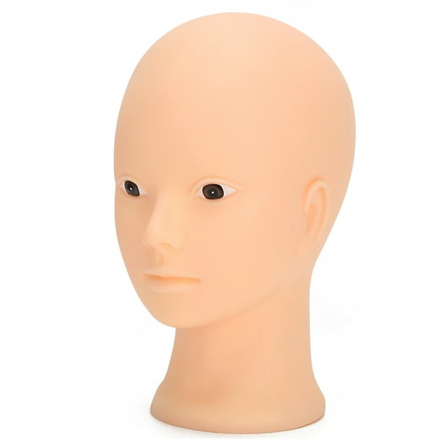 Cabeza de Maniquí, Cabeza de Maniquí Calva de Circunferencia de la Cabeza de Pvc de 19,3 Pulgadas para prórica de Atrenamiento de Maquillaje, Exposición de Sombreros de