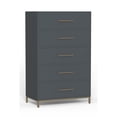 thumbnail image 3 of Alpine Furniture Madelyn Five Drawer Chest in Slate Gray, 3 of 3