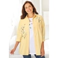 thumbnail image 6 of Woman Within Plus Size 2-Piece Embroidered Poplin Tunic And Tee Set, 6 of 6