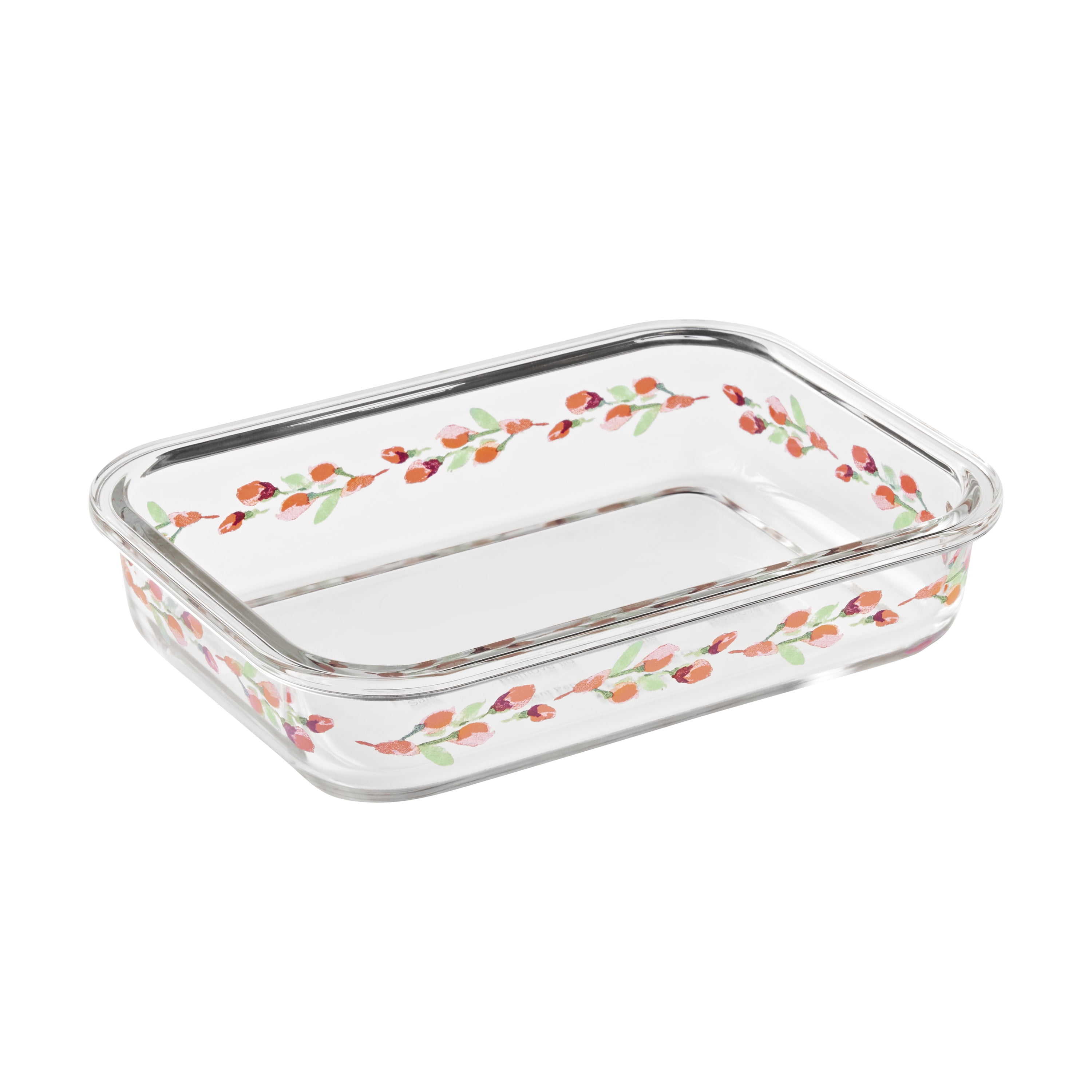 The Pioneer Woman Painted Meadow 2.3 Cup Rectangle Glass Food Storage Containers with Tritan Lid. Set of 2, 4 Pieces