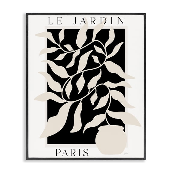 Stupell Industries Eclectic Le Jardin Paris Botanicals Black Framed Giclee Art, 11 x 14, by Natalie Carpentieri