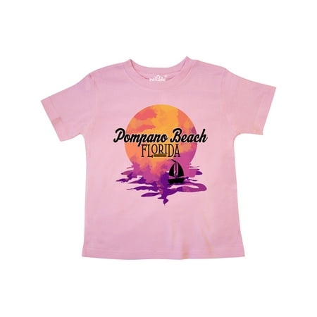 

Inktastic Pompano Beach Florida Vacation Sunset Gift Toddler Boy or Toddler Girl T-Shirt