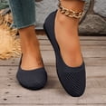 thumbnail image 2 of YgkuHd Slip-On Flats for Women Mesh Low-Cut Casual Shoes with Breathable Mesh Upper, Lightweight Plus Size Spring Summer Comfortable Footwear,Navy_40, 2 of 9