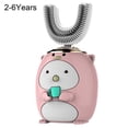 thumbnail image 2 of Kids Ultrasonic Toothbrush U-Shaped Head Cartoon Design Mini Smart 360 Degrees Silicon Electric Toothbrush for Child, 2 of 10