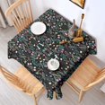 thumbnail image 2 of Pioneer Flower Floral Print Pattern Square Tablecloth,Waterproof Square Table Cover,Wipeable Spillproof Washable Table Cover for Home Kitchen Party Decor 52"x52"(132x132cm), 2 of 6