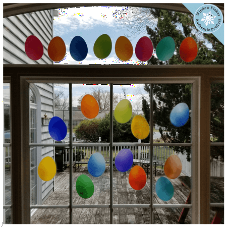 

20 Colorful Easter Eggs Window Clings