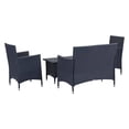 thumbnail image 3 of SAFAVIEH Figueroa Outdoor Patio 4 Pc Conversation Set, Almond/Sand, 3 of 11