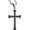 Silver and Black, variant on Cross Necklace for Man, Stainless Steel Black/Silver Cross Pendant Necklace, Christian Jewelry Chain
